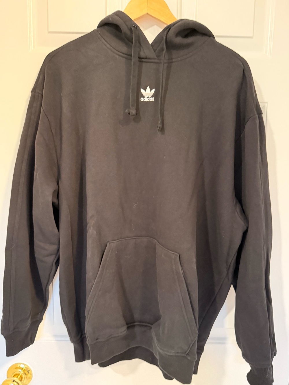 adidas Black Trefoil Pullover Hoodie